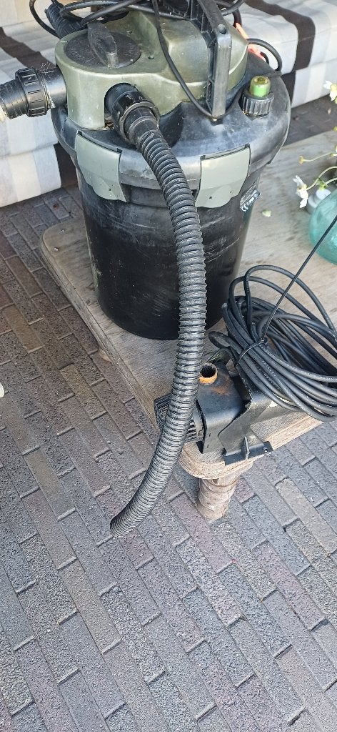 Vijver filter met pomp, Ophalen, Gebruikt