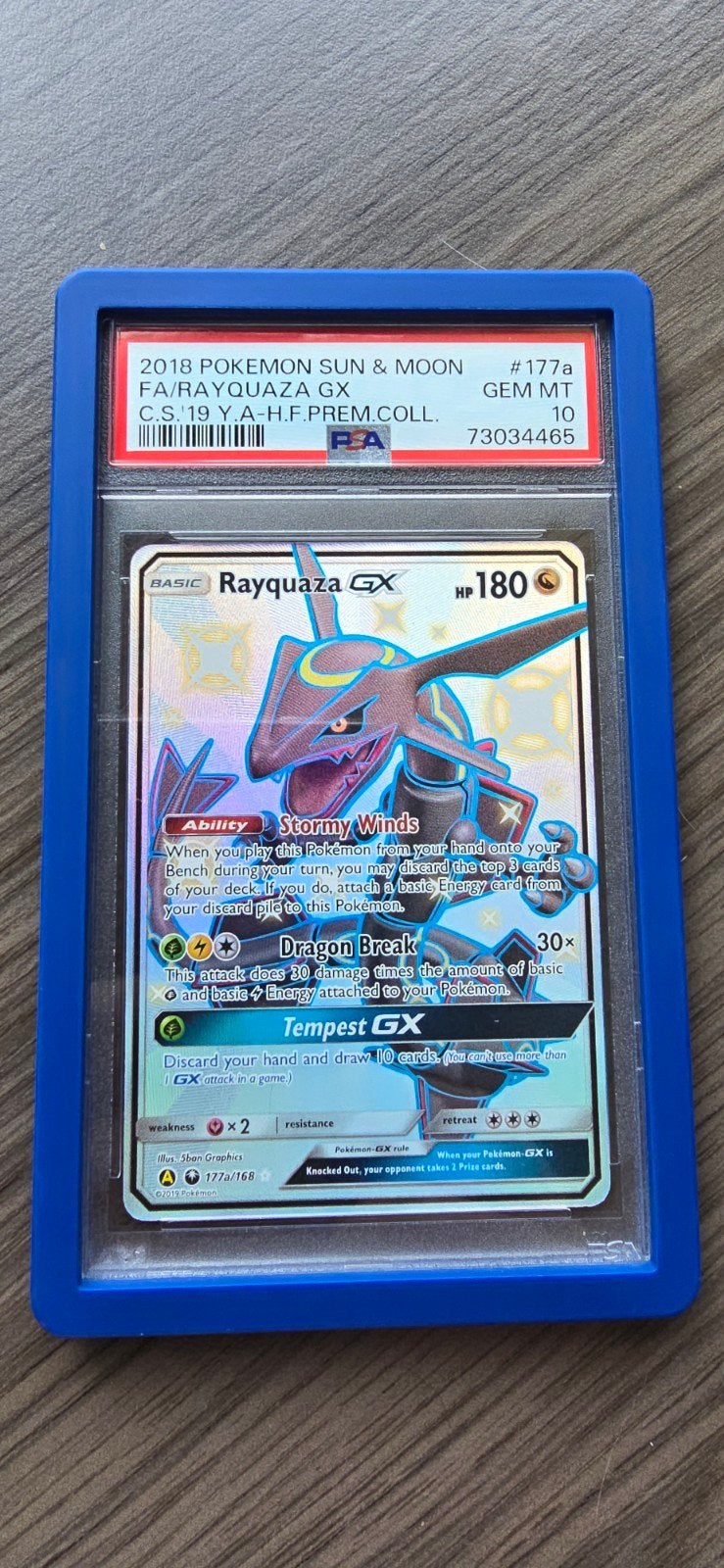 Pokemon Rayquaza GX 177a/168 PSA 10, Ophalen of Verzenden, Nieuw, Losse kaart