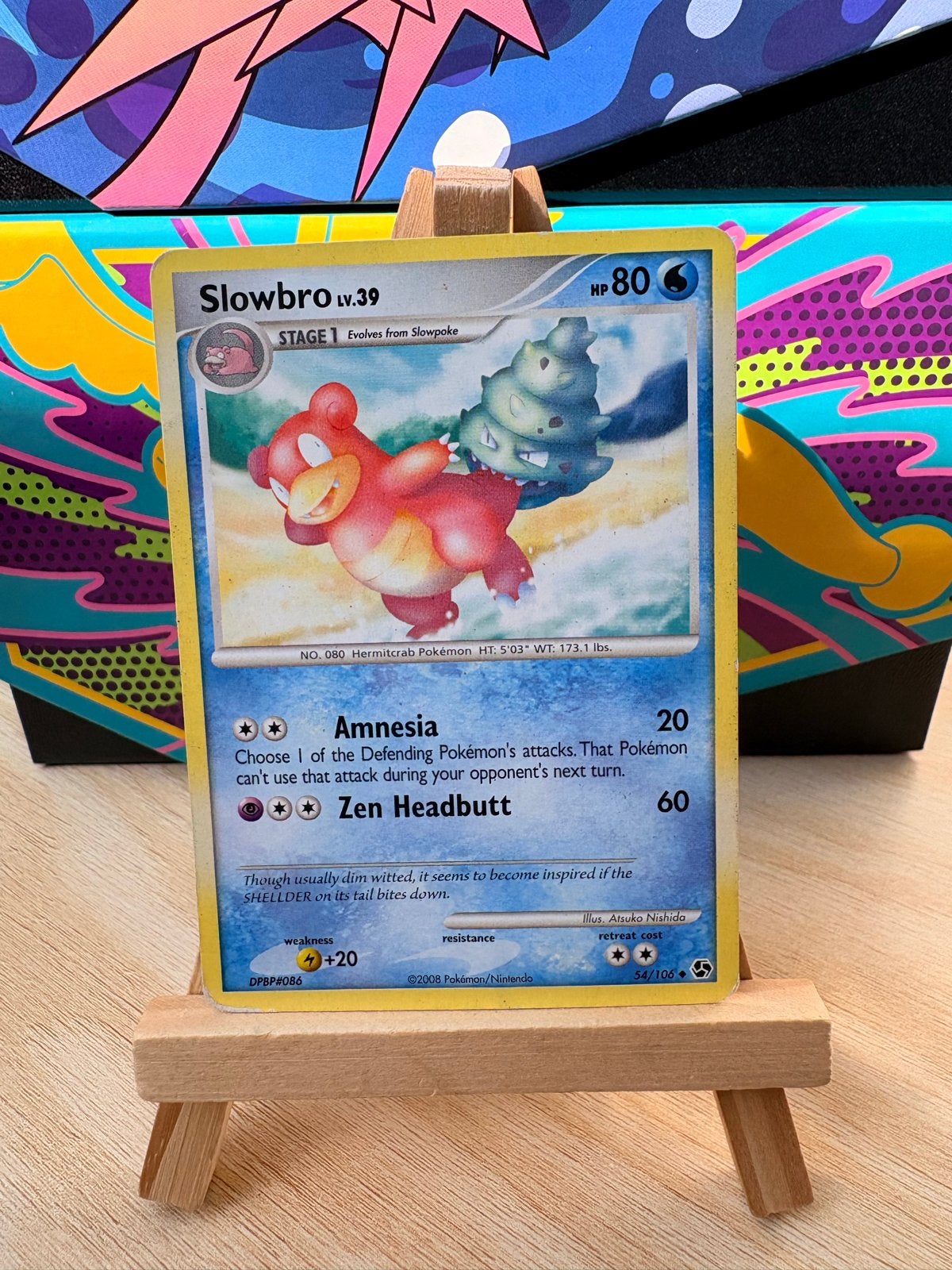 Pokémon Slowbro kaart, Ophalen of Verzenden, Gebruikt, Losse kaart