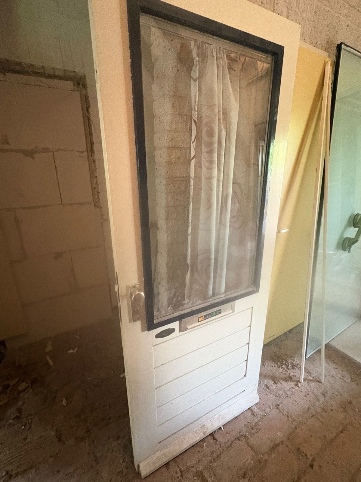 Gratis hardhouten buitendeur met brievenbus incl. sleutels, Ophalen, Gebruikt, 80 tot 100 cm, Buitendeur