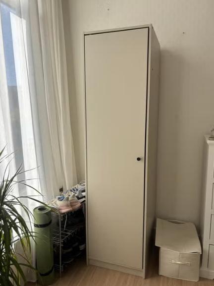 IKEA GURSKEN Kledingkast – Lichtbeige | 49x55x186 cm, 50 tot 100 cm, Zo goed als nieuw, 150 tot 200 cm, 50 tot 75 cm