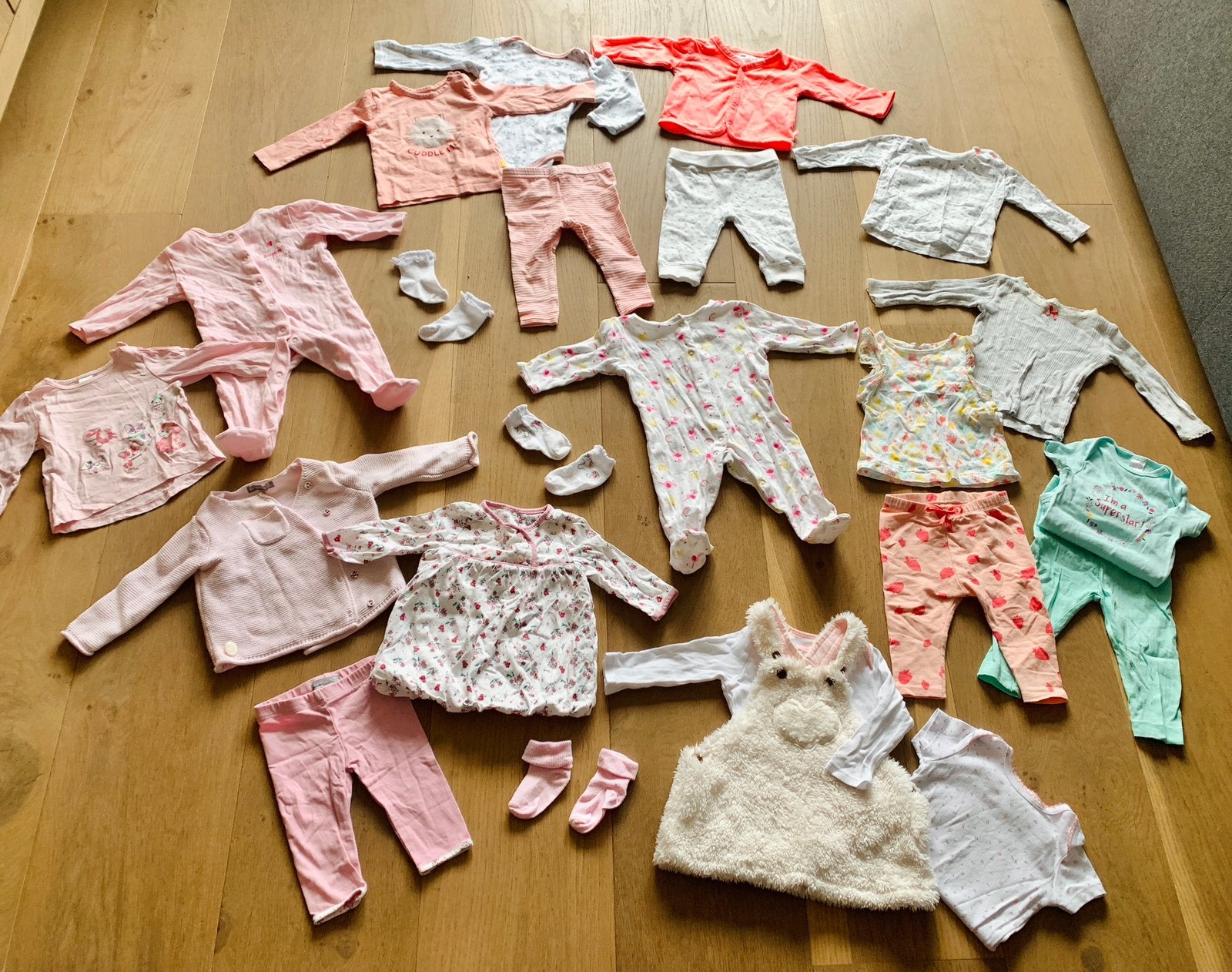 🌸 Baby kleding pakket meisjes maat 68 🩷 Veel setjes, Ophalen, Gebruikt, Meisje, Jurkje of Rokje
