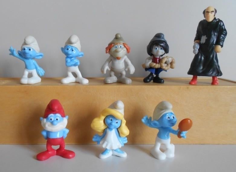 8x De Smurfen =oa Gargamel /2 Trollen / Grote Smurf = 1 koop, Verzamelen, Ophalen, Zo goed als nieuw, Verschillende Smurfen