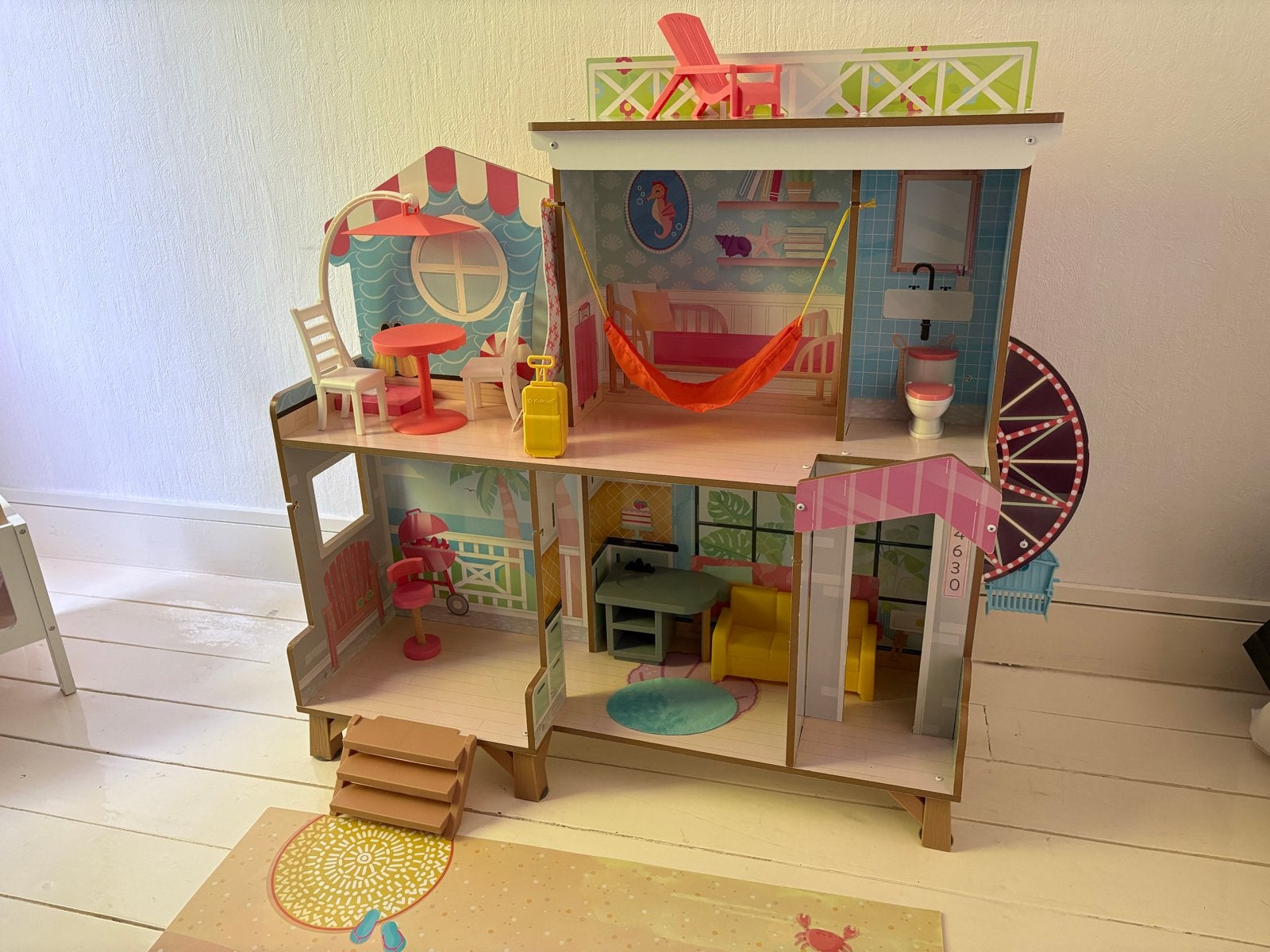 Kidkraft Poppenhuis/Barbiehuis met Meubels en Accessoires, Ophalen, Gebruikt, Barbie