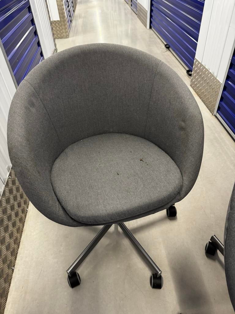 Ikea bureaustoel, grijs, met wieltjes, Ophalen, Gebruikt, Grijs, Bureaustoel