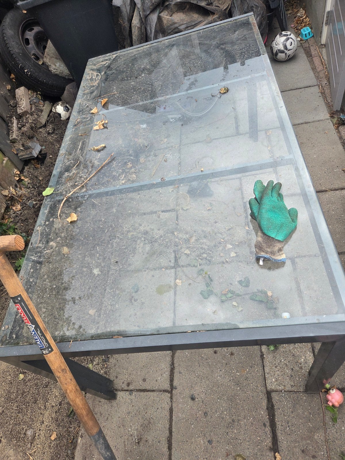 gratis tuintafel met glasplaat, Tuin en Terras, Ophalen