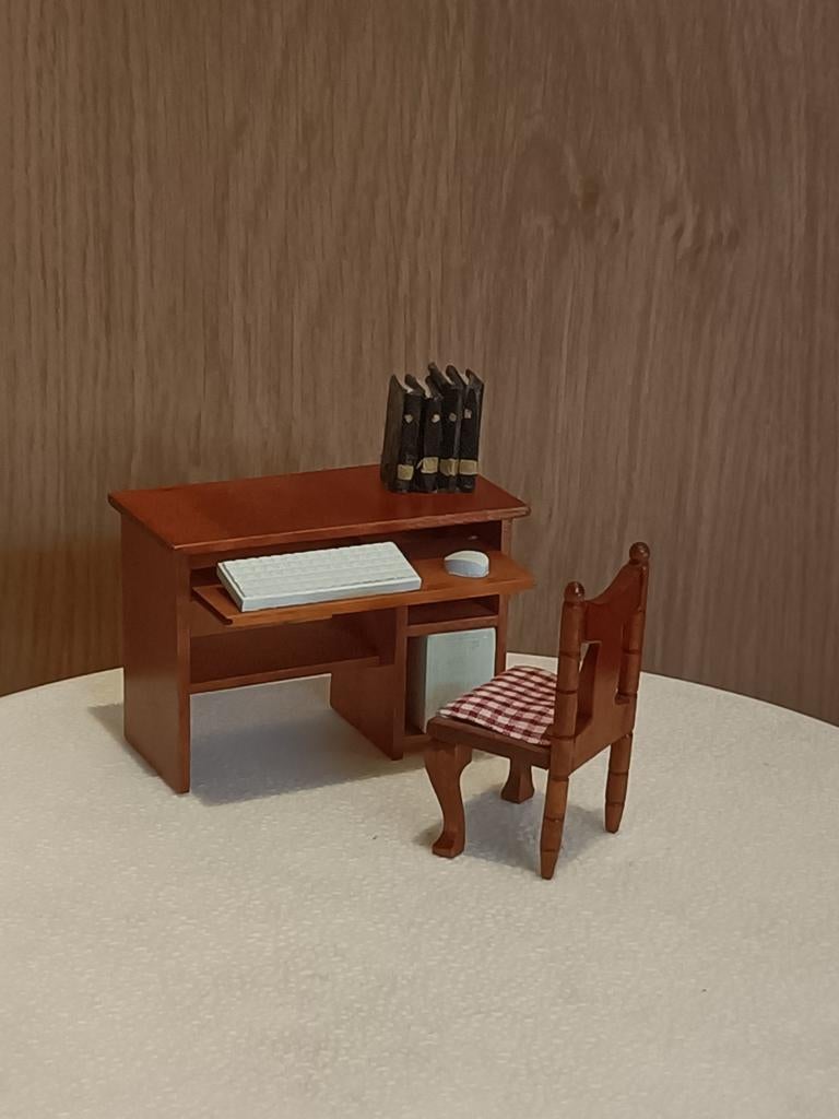 Mooi bureau met stoel Poppenhuis, Verzamelen, Poppenhuizen en Toebehoren, Ophalen of Verzenden, Gebruikt, Poppenhuis