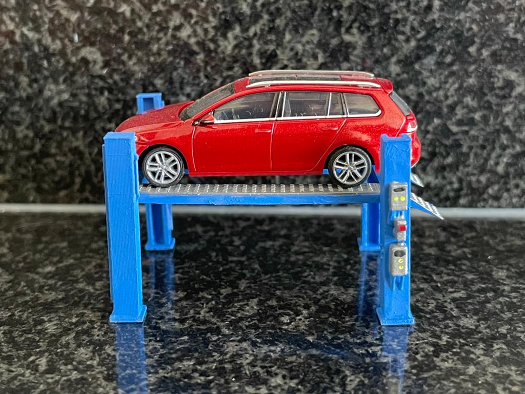 Resin bouwpakket hefbrug kolombrug personenauto 1:87 H0, Hobby en Vrije tijd, Verzenden, Nieuw, Overige merken