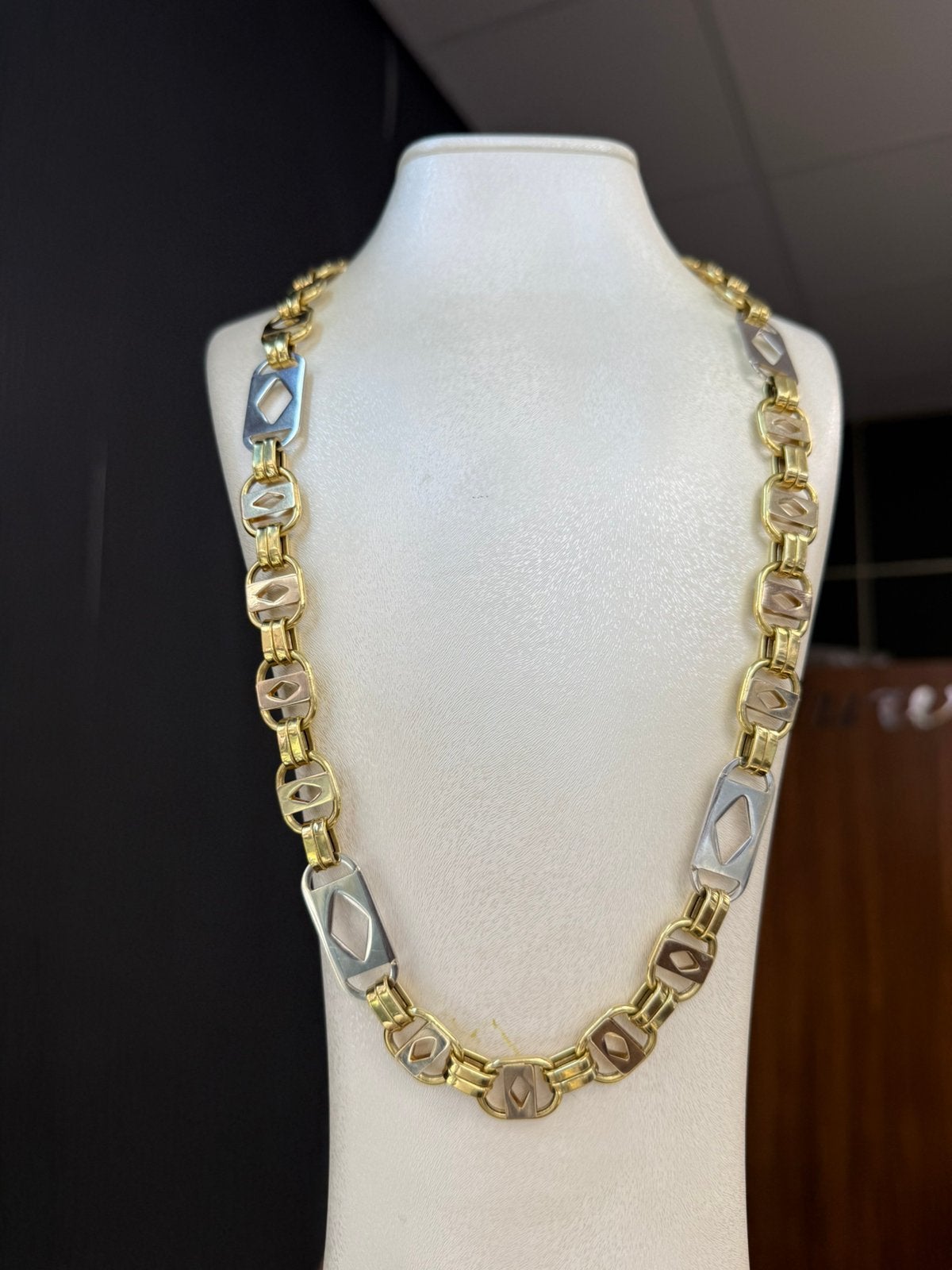 18k gouden ketting kingsley schakel dik model 95,5 gram, Ophalen of Verzenden, Nieuw, Goud
