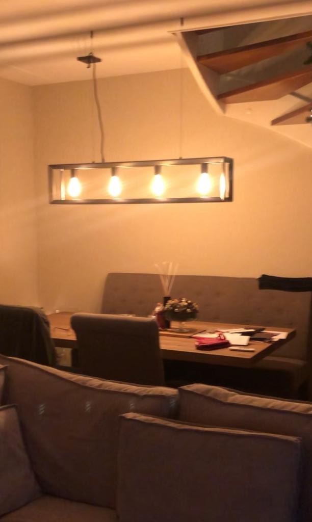 Eetkamer lamp, Huis en Inrichting, Lampen | Hanglampen, Ophalen, Zo goed als nieuw, Metaal, Minder dan 50 cm