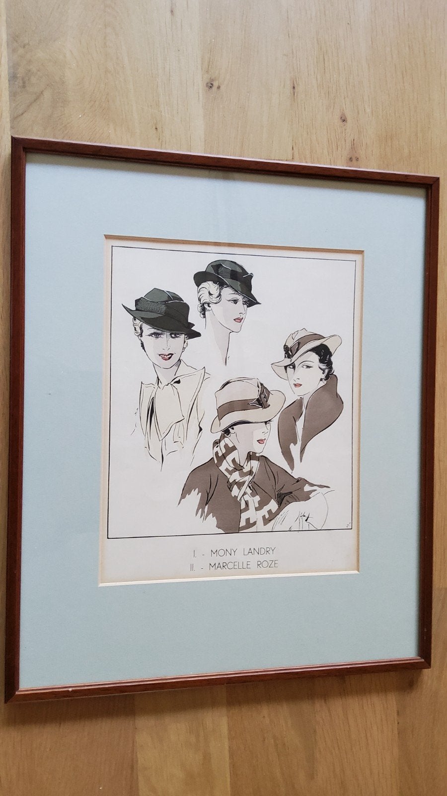 Art Deco Modeplaat Les Chapeux De La Femme Marcelle Roze PL6, Ophalen of Verzenden