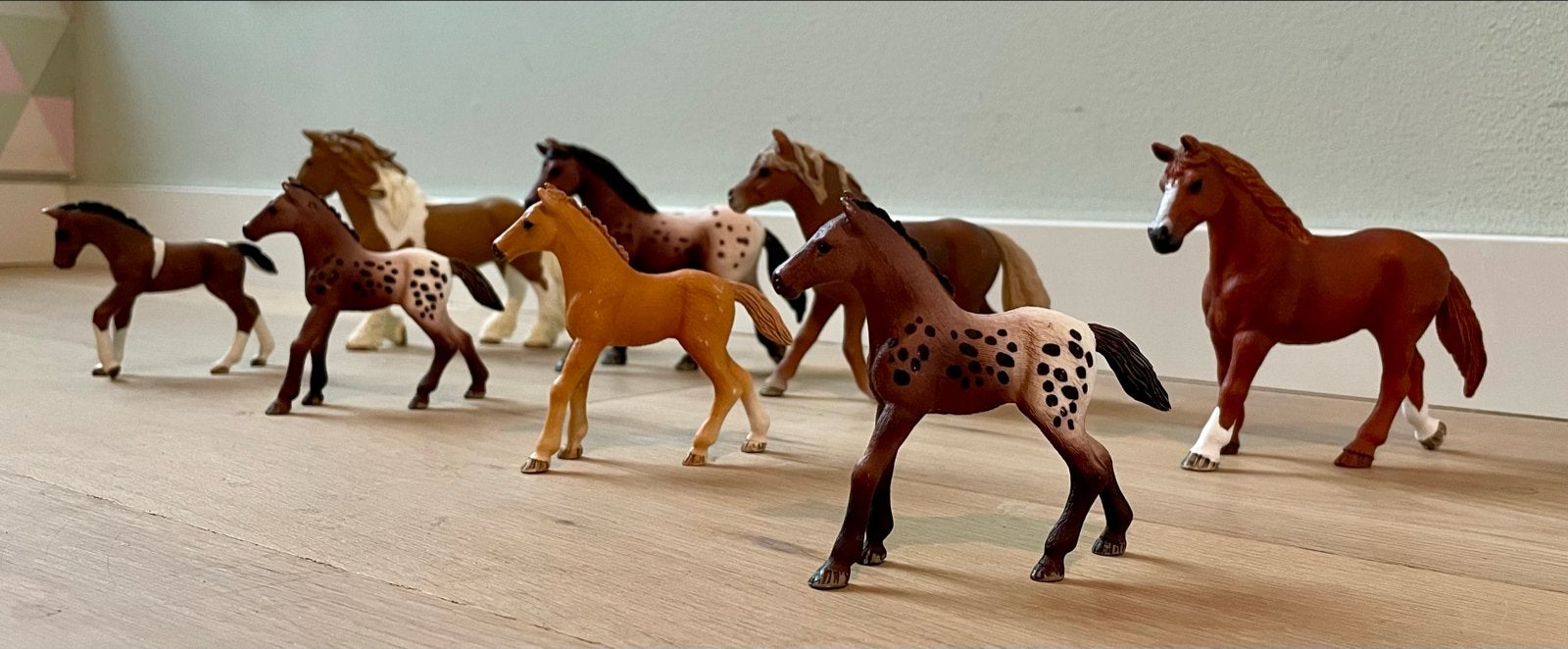 Set van 8 Schleich paarden - Diverse modellen, Ophalen, Gebruikt