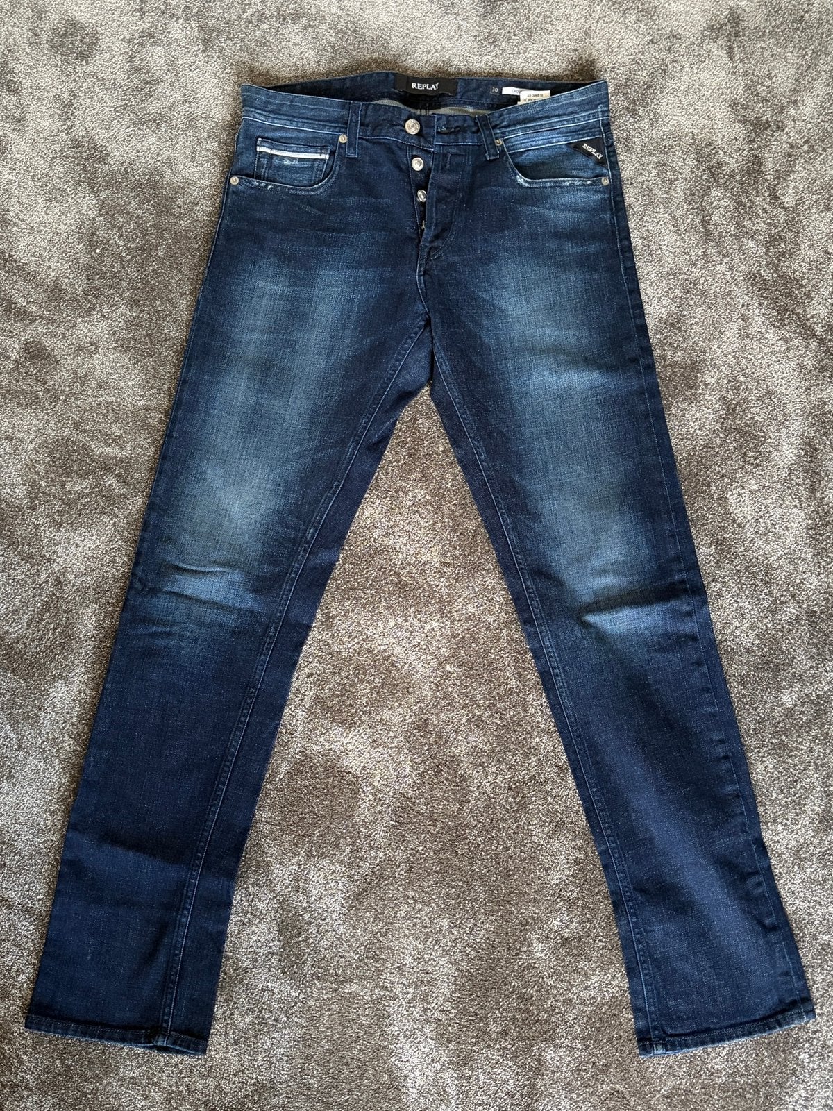 Replay Grover 30-32 ZGAN, Kleding | Heren, Spijkerbroeken en Jeans, Ophalen of Verzenden, Zo goed als nieuw, Blauw, W32 (confectie 46) of kleiner