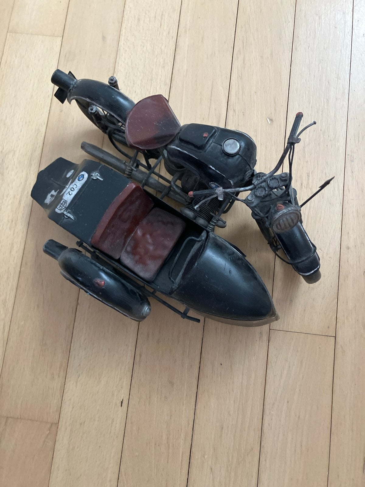 Decoratieve Motor met Zijspan - Vintage Stijl, Antiek en Kunst, Ophalen of Verzenden