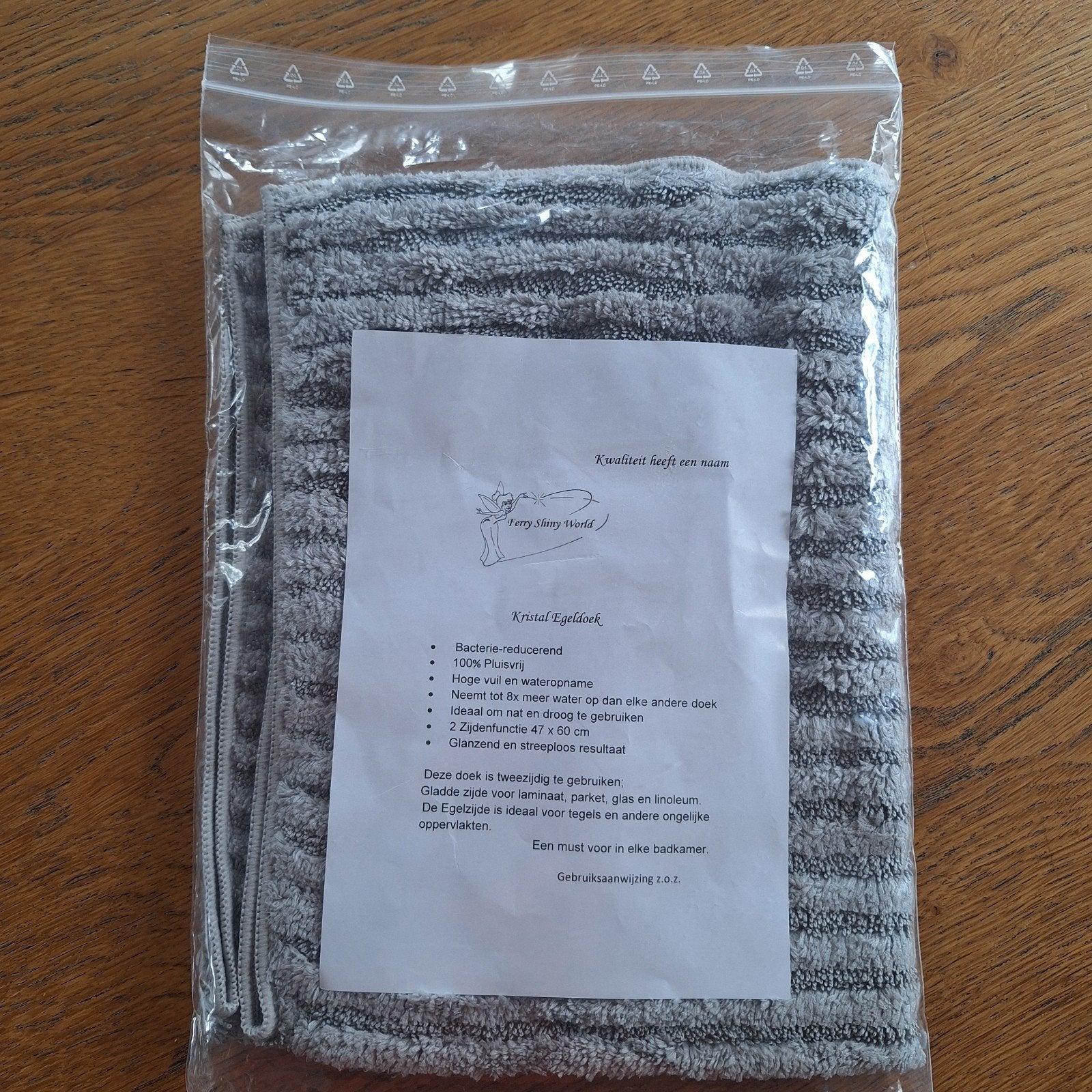 Schoonmaakdoek Kristal Egeldoek Ferry Shine World 47x60 cm, Huis en Inrichting, Ophalen of Verzenden, Overige typen