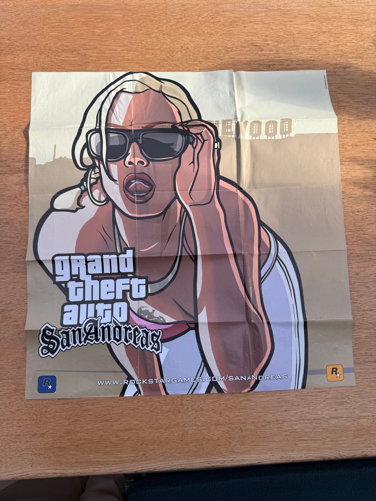 GTA: San Andreas Poster - Originele Game Map, Verzamelen, Posters, Ophalen of Verzenden, A1 t/m A3, Film en Tv, Rechthoekig Staand