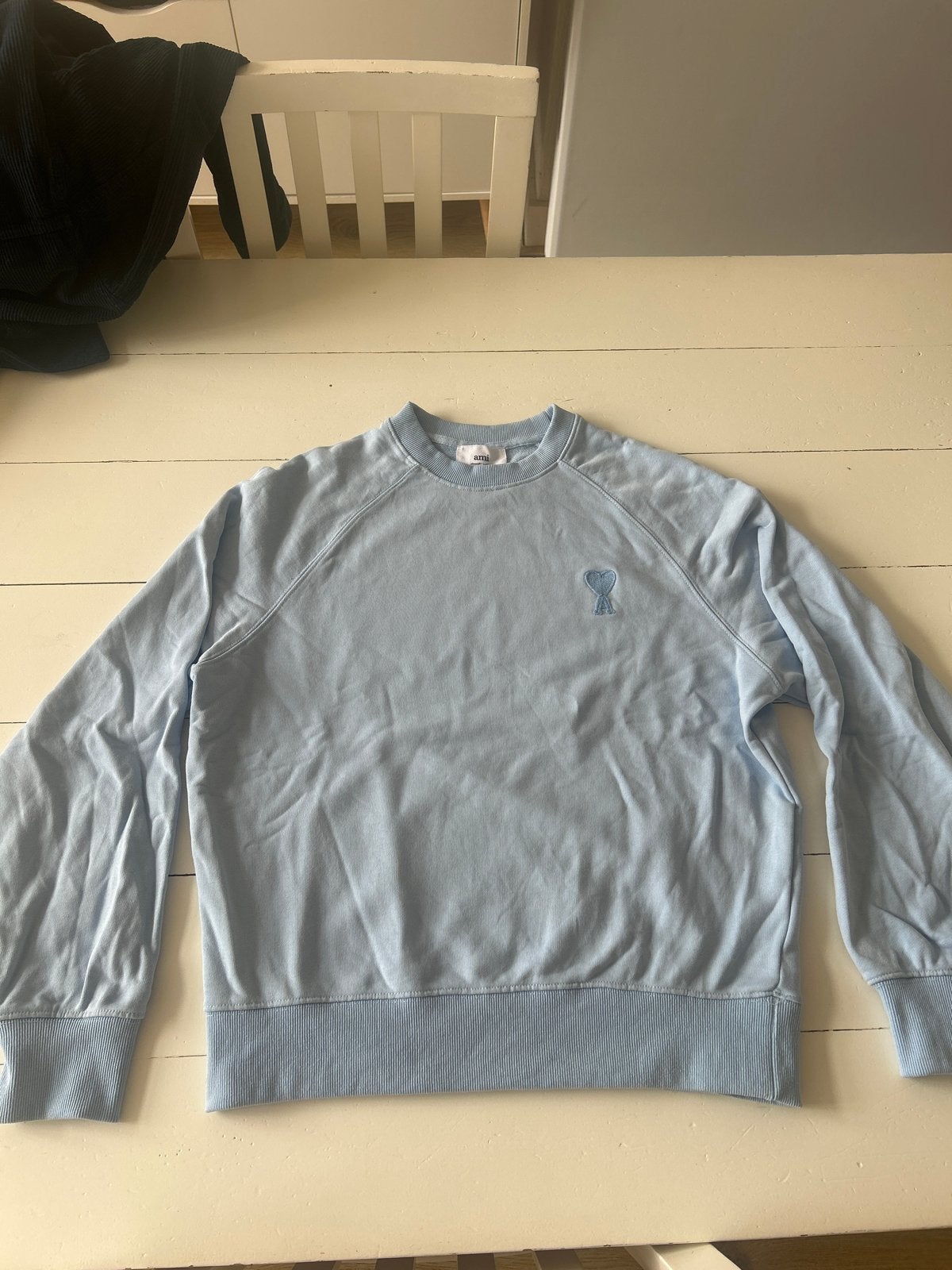 Ami Paris Sweatshirt Lichtblauw Maat M, Kleding | Heren, Ophalen of Verzenden, Zo goed als nieuw, Maat 48/50 (M), Blauw