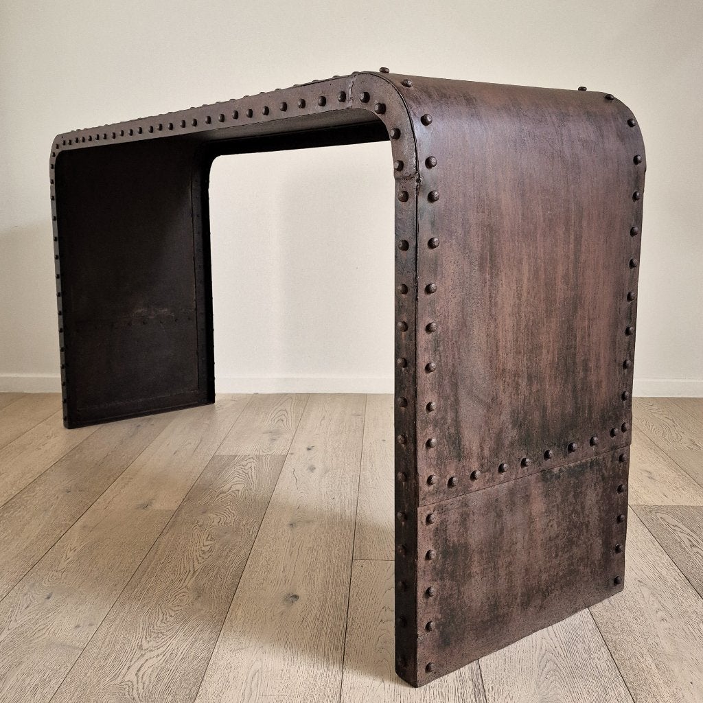 Industriele wandtafel van Piet Jonker, Ophalen, Gebruikt, 100 tot 150 cm, Metaal
