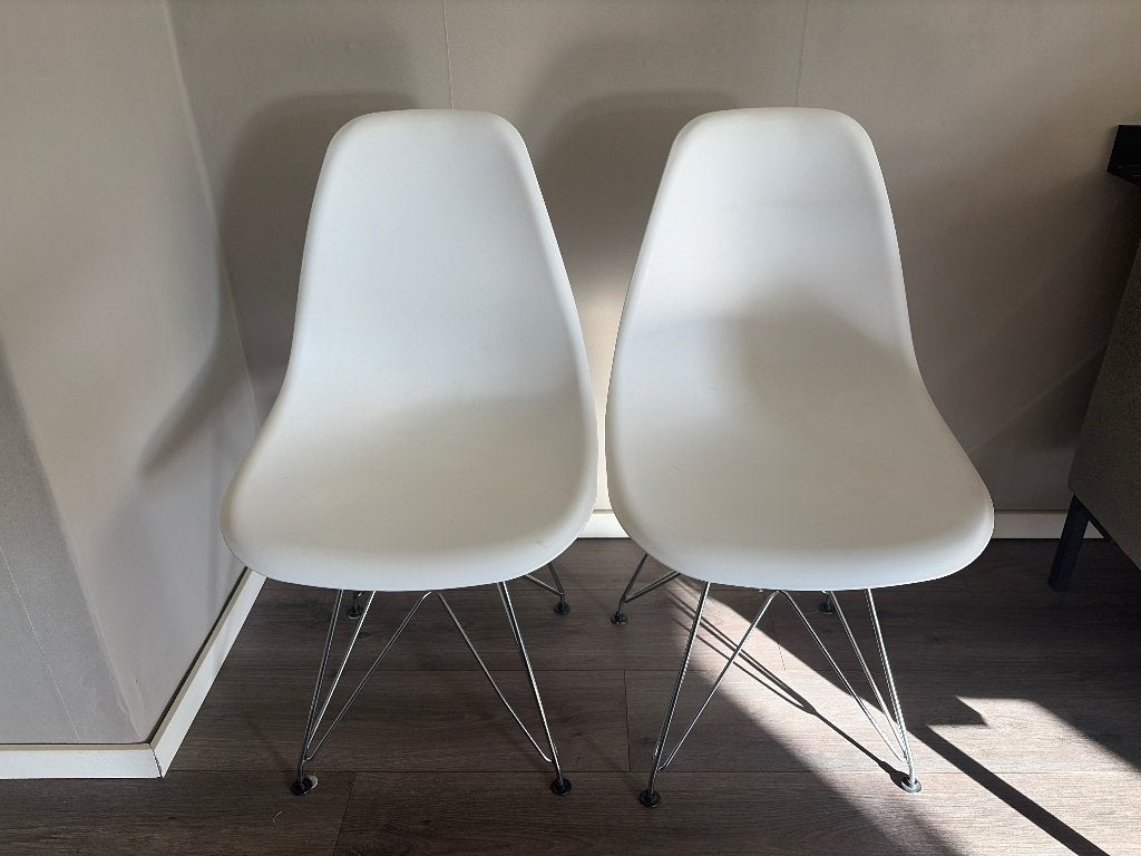 Set van 2 Witte DSW Stoelen, Ophalen, Twee, Wit, Modern, Design, Scandinavisch