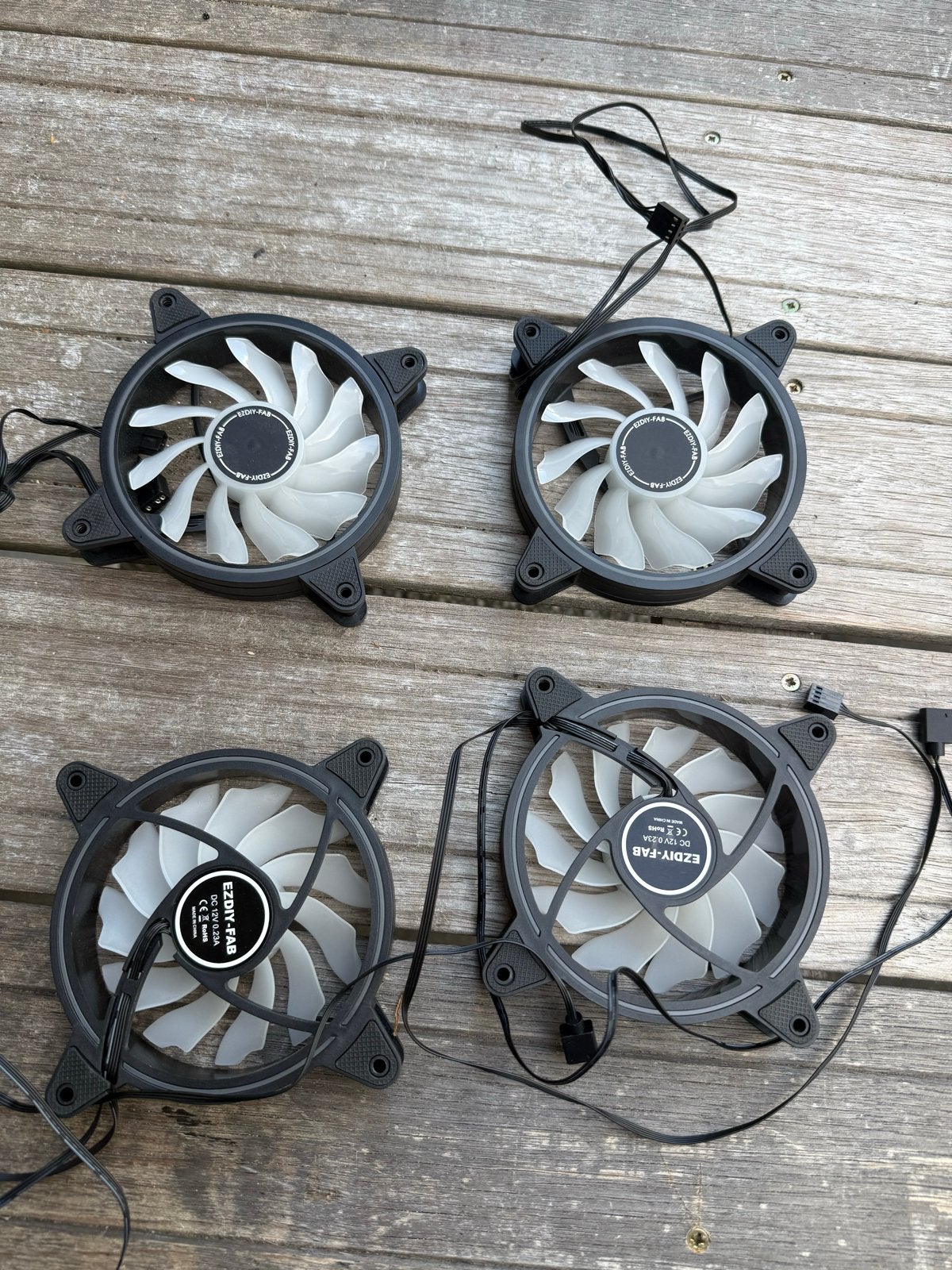 EZDIY-FAB PC Ventilator Set - 4 Stuks, Ophalen, Gebruikt, Luchtkoeling