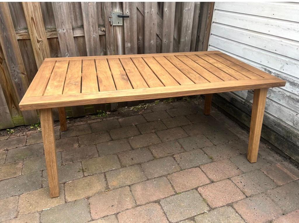 4 seasons outdoor teak tafel Venice 170x95 (teakhout poten), Ophalen, Nieuw, Rechthoekig, Teakhout