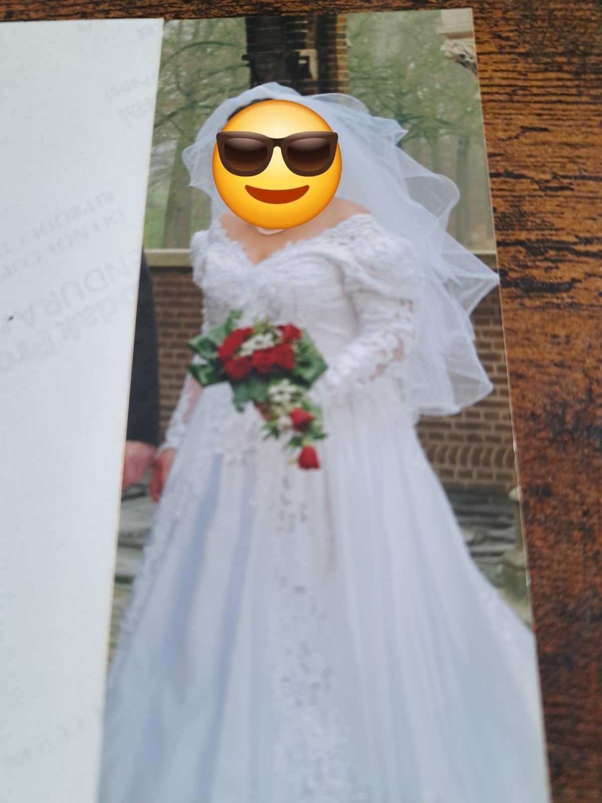 Witte Trouwjurk Maat 44 met Hoepel en Sluier, Ophalen, Gedragen, Wit, Trouwjurk