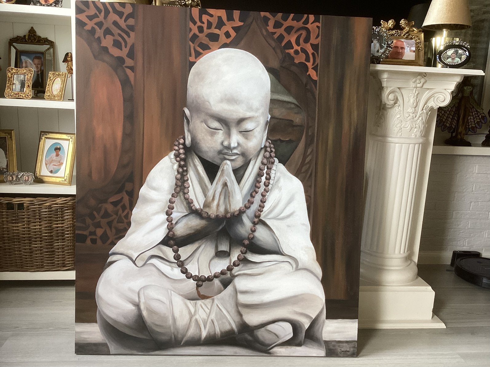 Origineel schilderij Monnik, Ophalen, Zo goed als nieuw, Schilderij