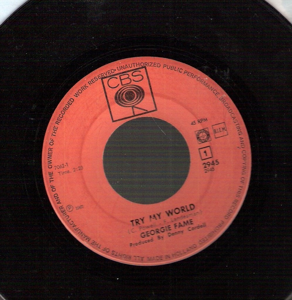 Georgie Fame -Try My World-No Thanks -1967-ook VERZENDEN, Ophalen, Gebruikt, Pop