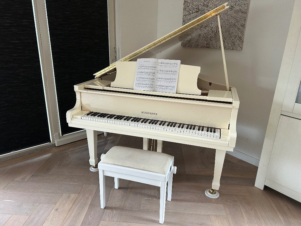 PRIJS VERLAAGD! Schiedmayer GP159 Vleugel – Hoogglans Wit, Muziek en Instrumenten, Piano's, Ophalen, Wit, Zo goed als nieuw, Hoogglans