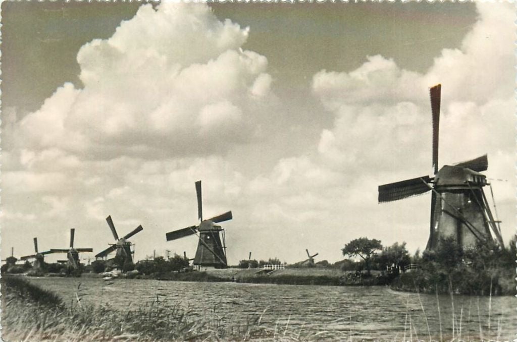 701-431-017 Kinderdijk Hollands Molenlandschap, Verzamelen, Ophalen of Verzenden, Voor 1920, Zuid-Holland