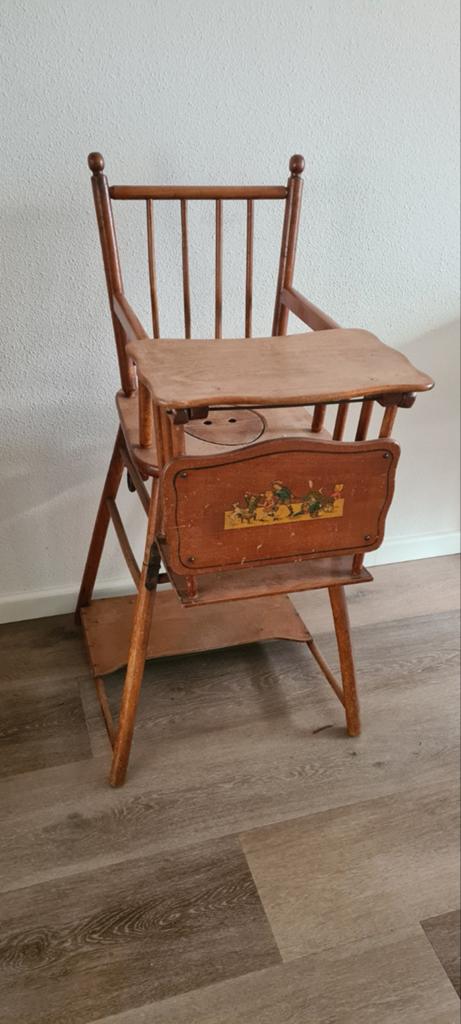 Brocante houten kinderstoel, Kinderen en Baby's, Ophalen, Gebruikt, Overige typen