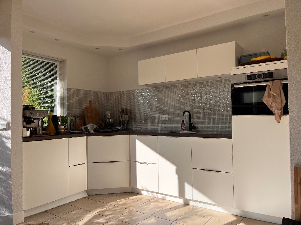 Moderne Schmidt keuken, Ophalen, Gebruikt, Wit, Hoekkeuken