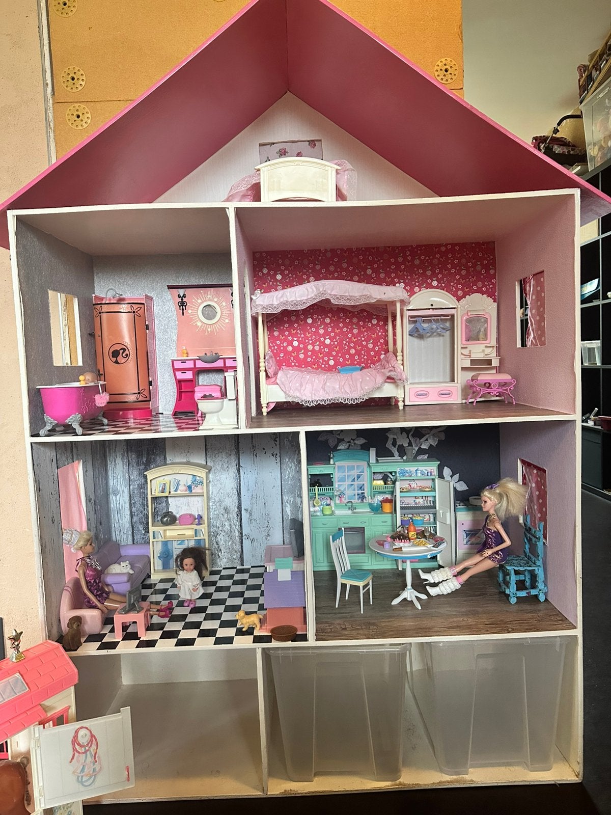 Zeer compleet barbiehuis, Kinderen en Baby's, Ophalen, Poppenhuis