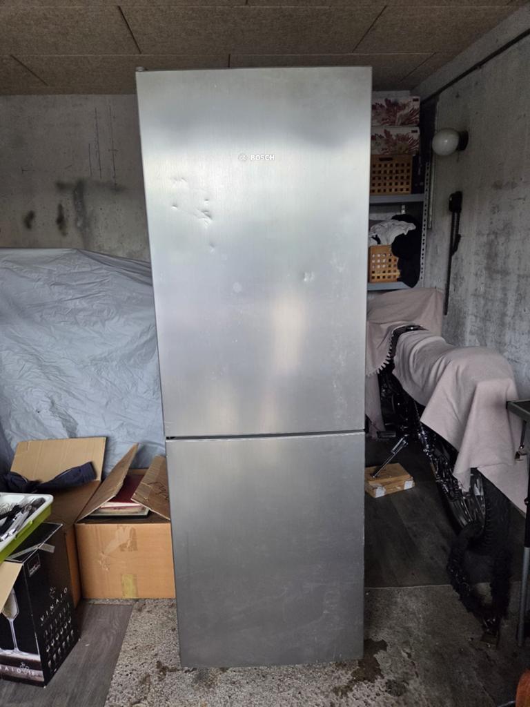 Bosch Koelkast met Vriescombinatie - Zilver, Ophalen, Gebruikt, 200 liter of meer, 60 cm of meer