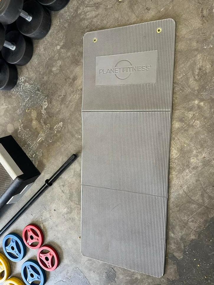 Reebok step met bodypump set en mat, Mat, Gebruikt, Bodypump set, Ophalen of Verzenden