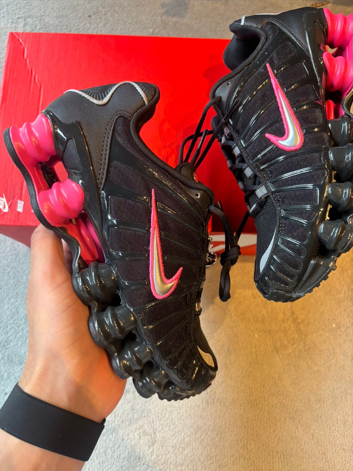 Nike shox tl black pink metallic - maat 36,5 - nieuw, J, Zwart, Nieuw, Ophalen of Verzenden