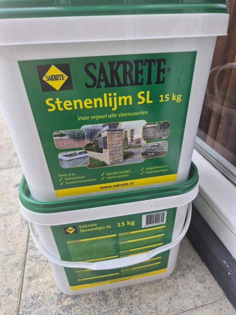 Sakrete Stenenlijm SL 15 kg - Voor vrijwel alle steensoorten, Ophalen of Verzenden, Nieuw