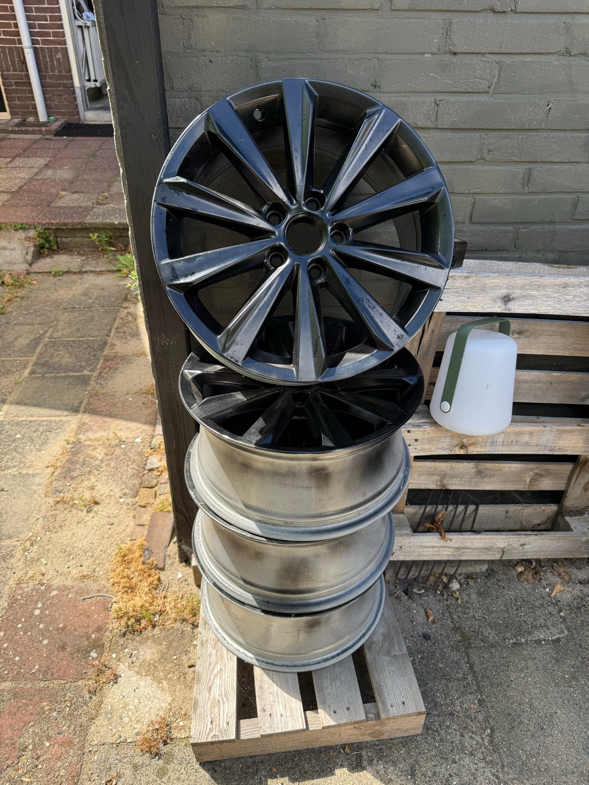 Set van 4 gebruikte 17 inch velgen, 7.5Jx17H2 ET47, Ophalen, Gebruikt, Velg(en), 17 inch