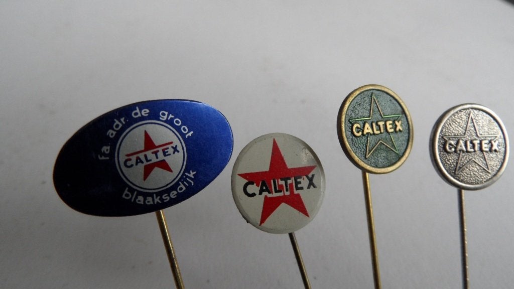 Caltex motorolie speldjes 4 x, Verzenden, Gebruikt, Merk, Speldje of Pin