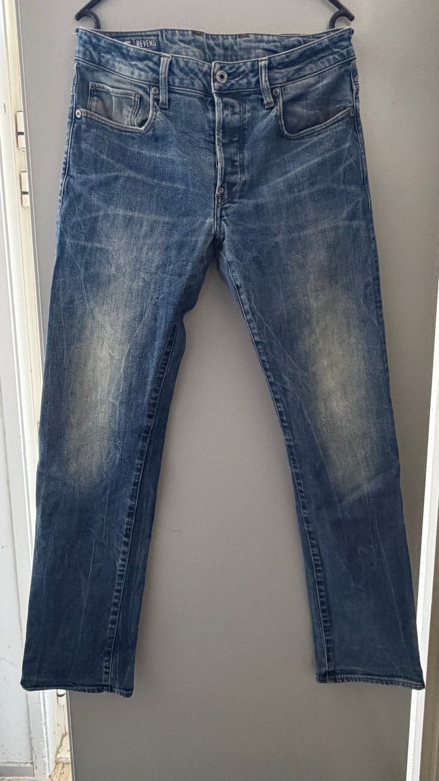 G-Star RAW Revend Straight Jeans W30 L32, Ophalen of Verzenden, Gedragen, Blauw, W32 (confectie 46) of kleiner