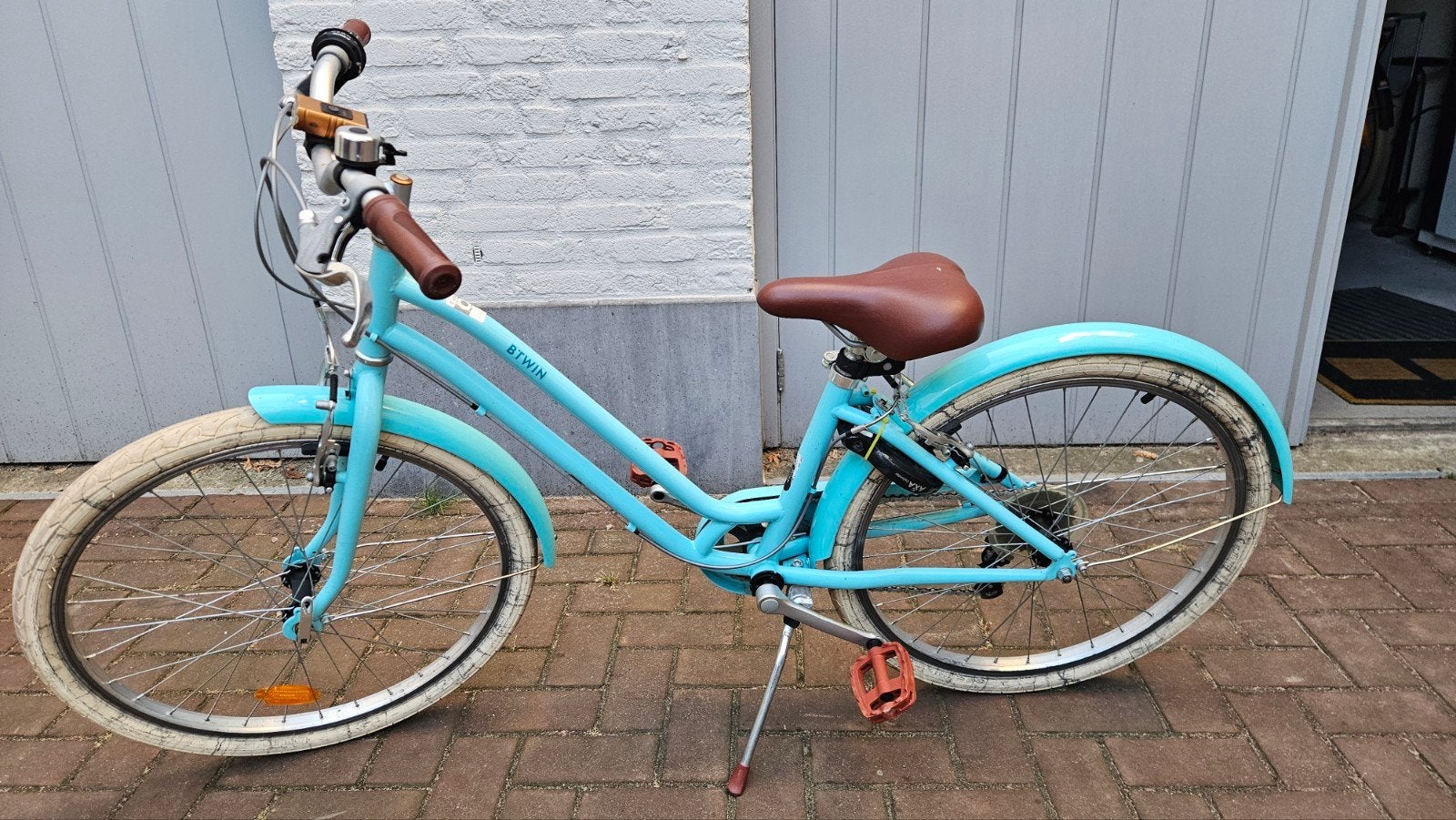 B'TWIN 24 inch kinderfiets, Ophalen, 20 inch of meer, Gebruikt, Velgrem