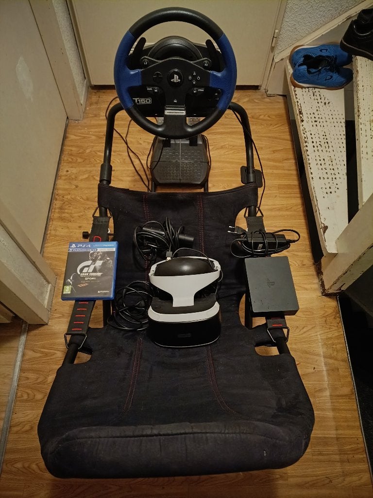 Playseat challenge met thrustmaster T150 en vr bril, Spelcomputers en Games, Ophalen, Gebruikt, 1 speler, Racen en Vliegen