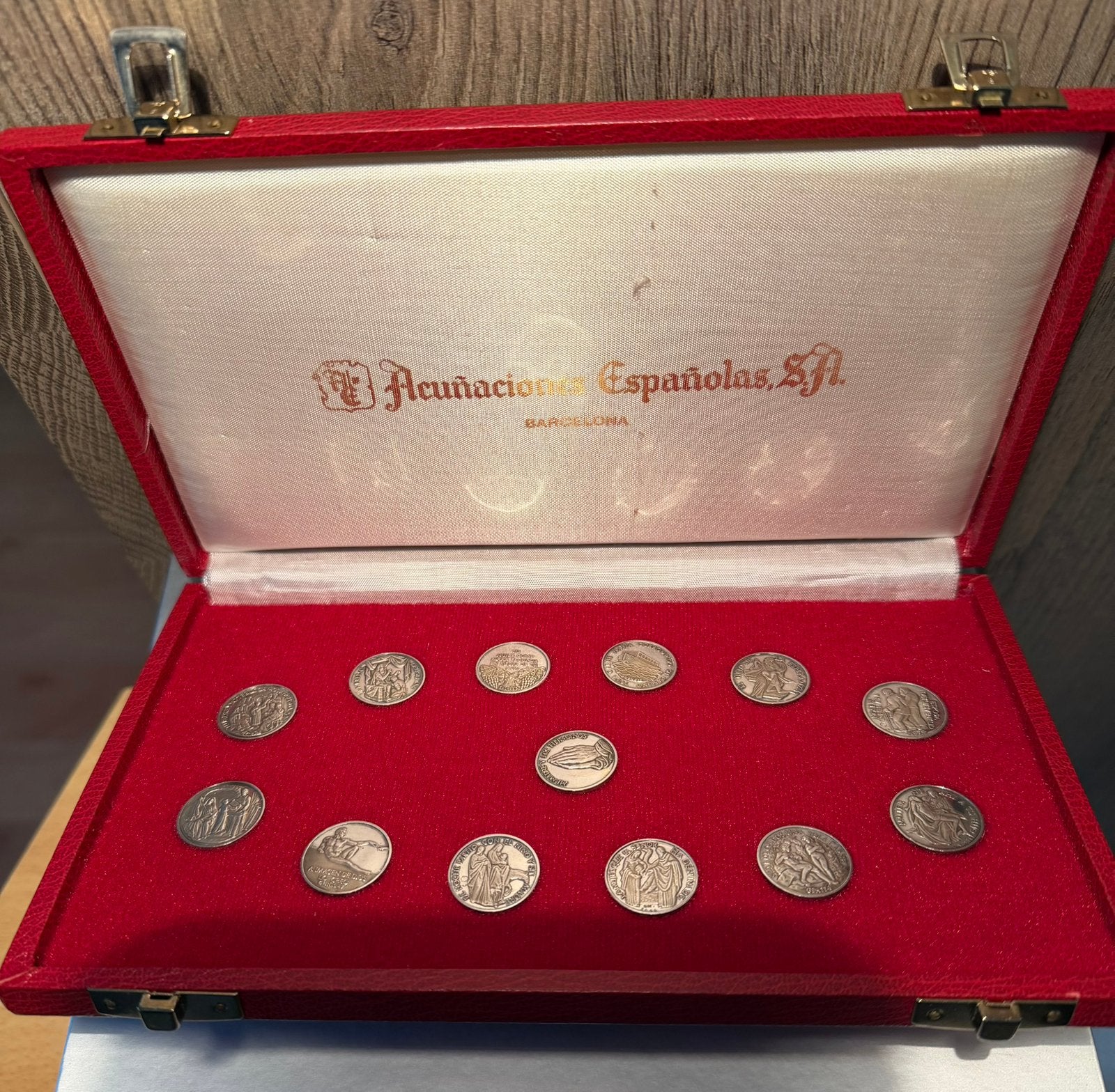 13 x puur zilveren bijbelse huwelijksmunten 1.000 gehalte, Ophalen of Verzenden, Buitenland, Munten