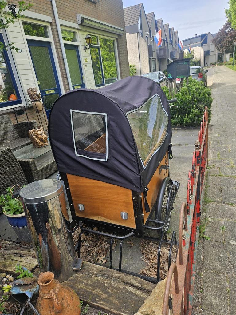 Bakfiets met huif - Ideaal voor kinderen en goederen, 4 kinderen of meer, Gebruikt, Huif, Trommelrem