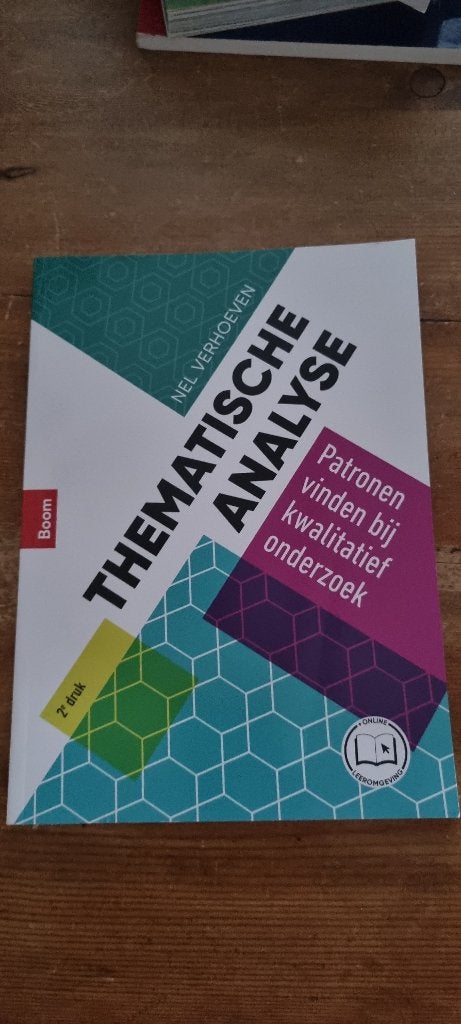 Boek Thematische Analyse, Boeken, Gelezen, Verzenden, WO, Nel Verhoeven