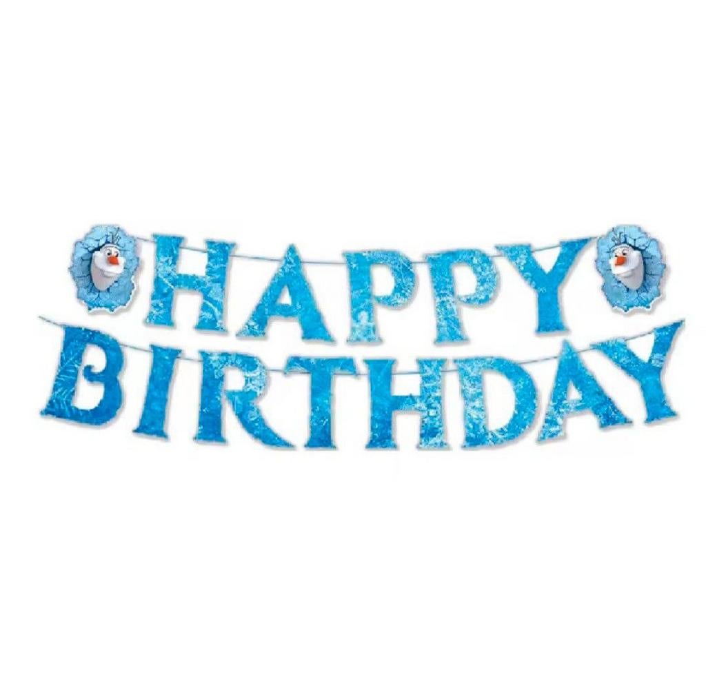 Happy Birthday Slinger Frozen Olaf - Nieuw, Ophalen of Verzenden, Nieuw, Versiering, Verjaardag
