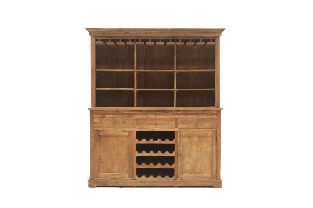 Teak wijnkast 180 cm / drankkast / barkast