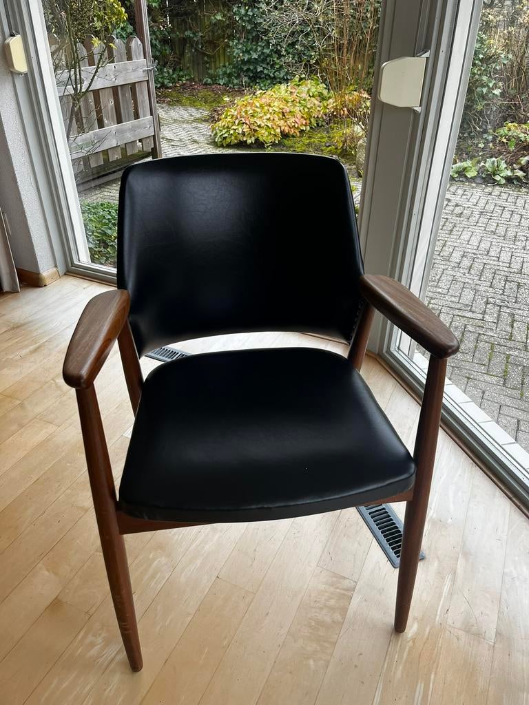 Vintage Kemkes Stoel - Fm Formule '60, Ophalen, Bruin, Vintage, Zo goed als nieuw