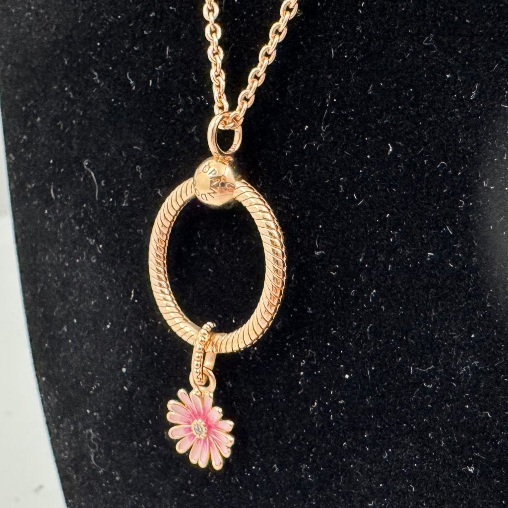 Rose Gouden Pandora Ketting met bedel | In doos | 60cm, Toulonsleaan 72, Dordrecht@usedproducts.nl, Ophalen of Verzenden, Zo goed als nieuw
