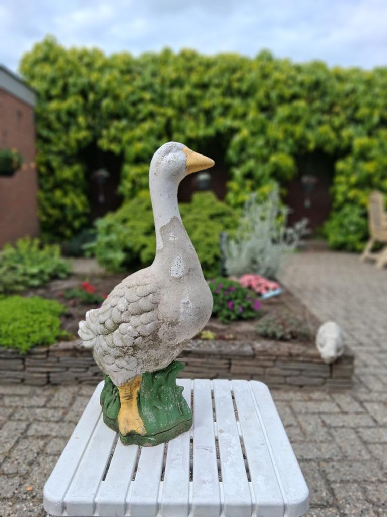 Leuke gans van beton, Tuin en Terras, Ophalen, Gebruikt, Beton, Dierenbeeld